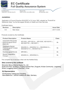  CE certificate of ESU consumables 02